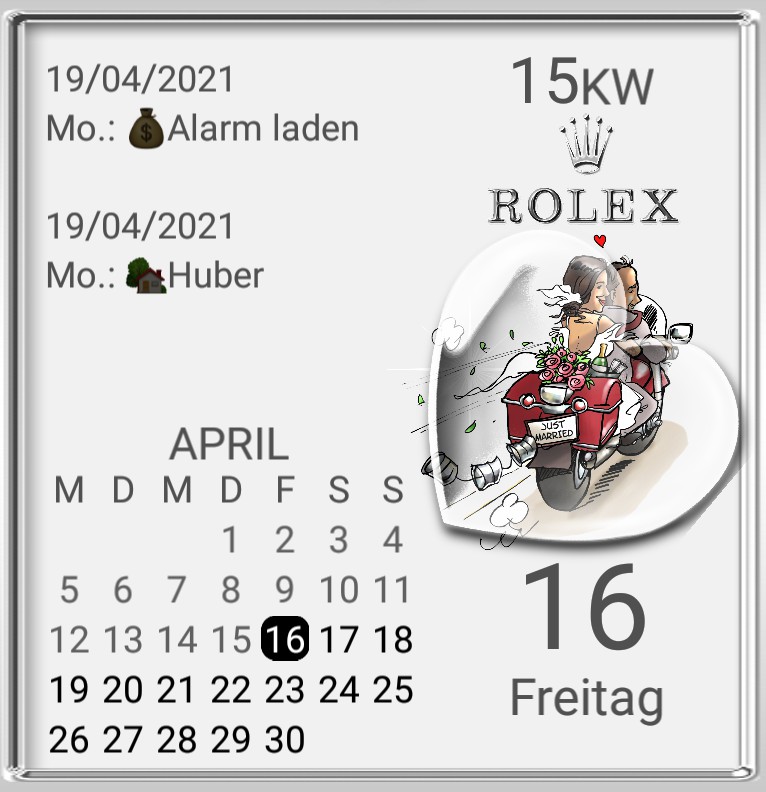  R...x Kalender Hochzeitstag  Bike