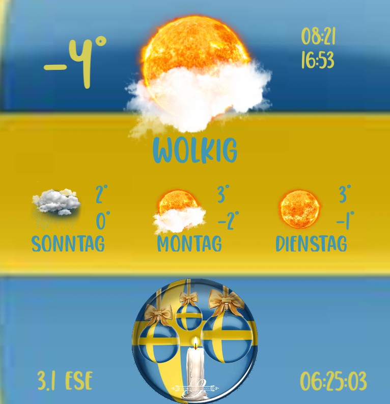 Widget Wetter Sweden Christmas 