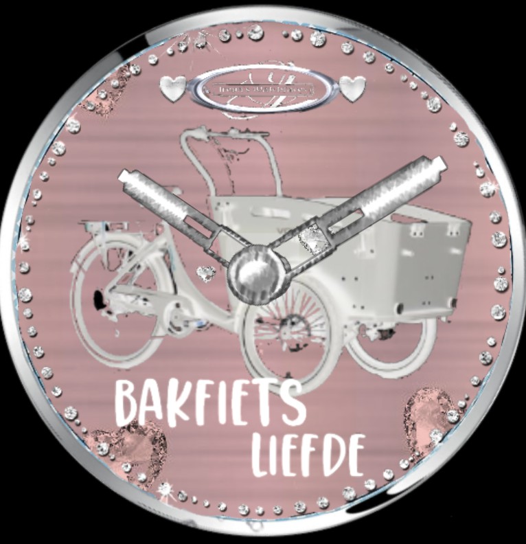 Clock Bakfiets Liefde Ucolor 