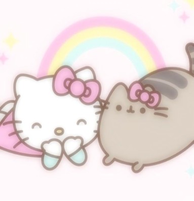 hello kitty and pusheen