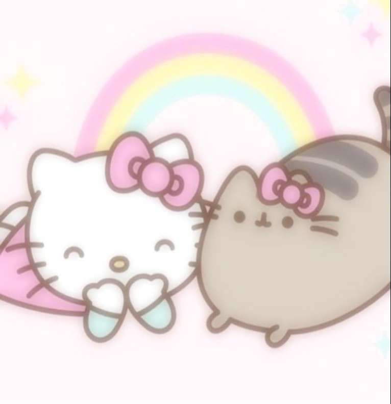hello kitty and pusheen