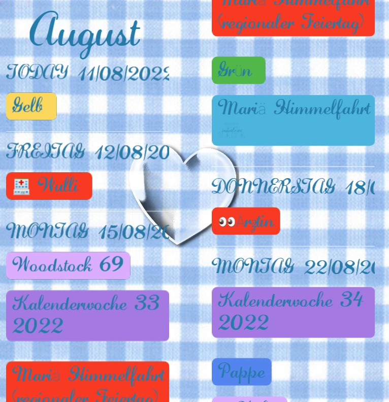 Agenda Heart blue 