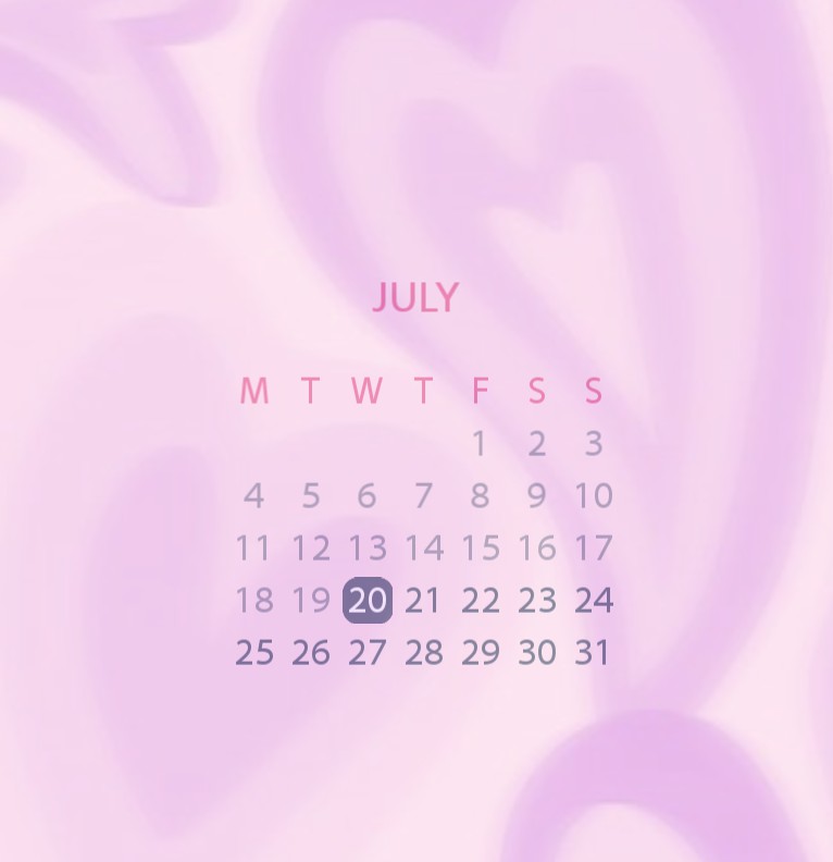 heart calendar