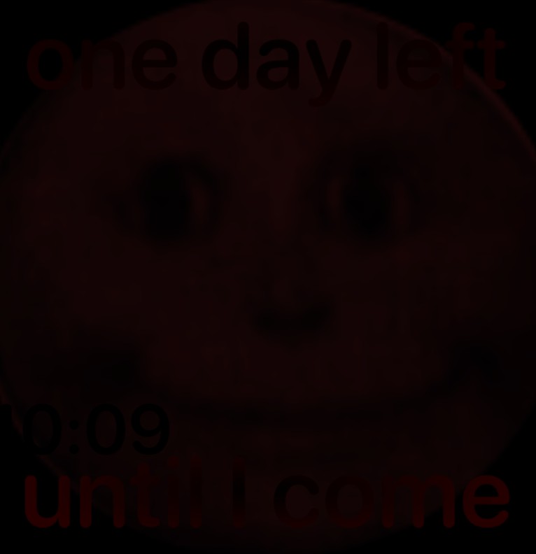 red creepy face