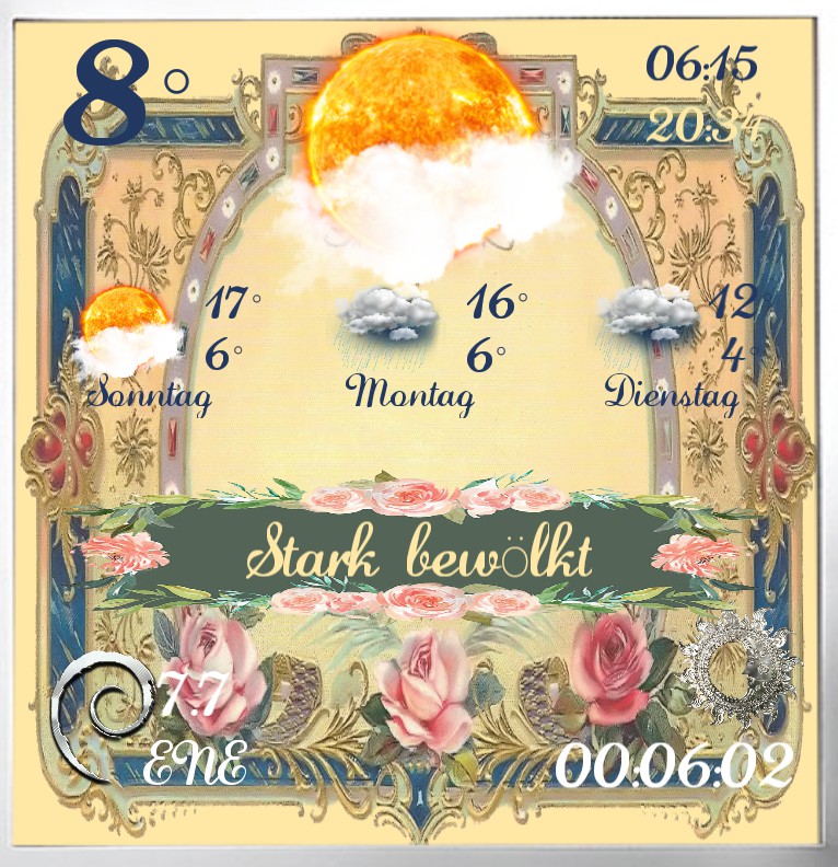 Widget Wetter Vintage Rose  Copy