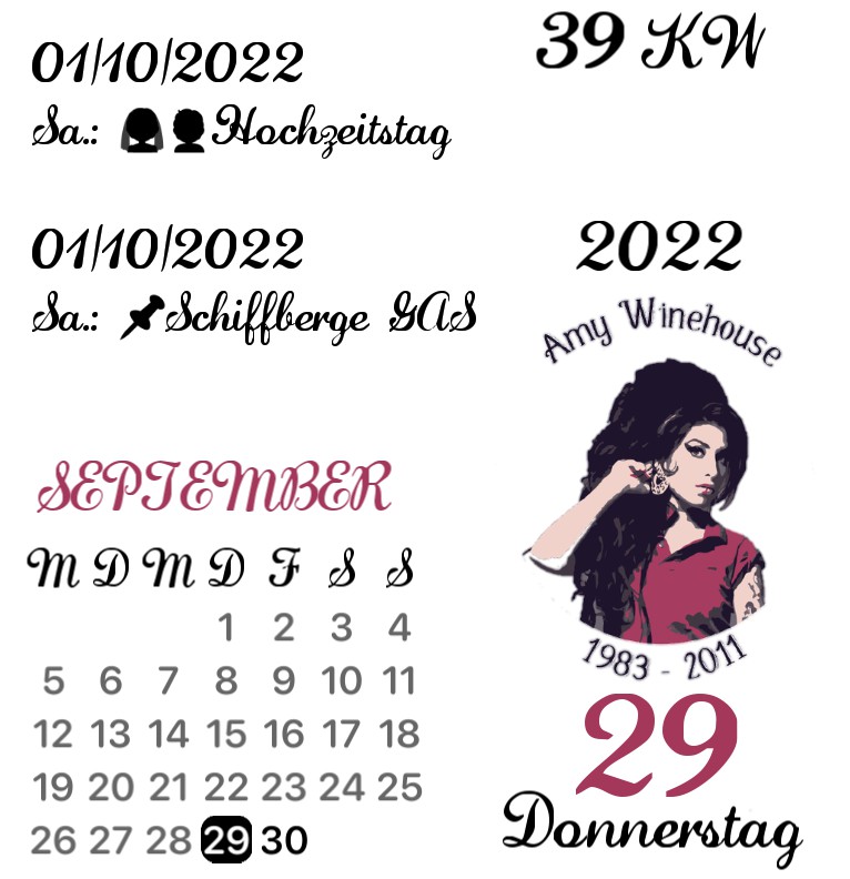 Kalender Amy Winehouse 1