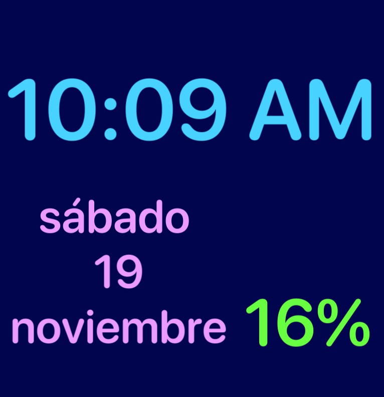 Hora y fecha listo