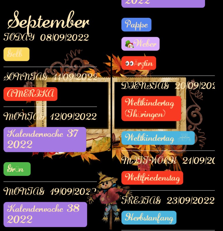  Termine  Autumn Big 