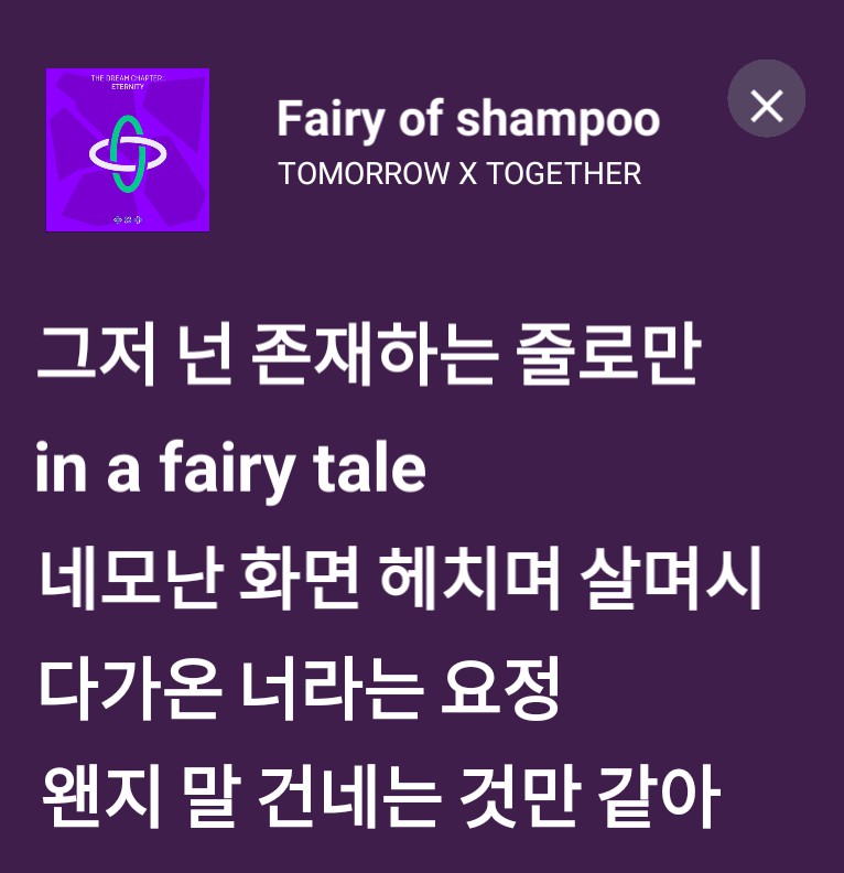 spotify; Fairy of shampoo