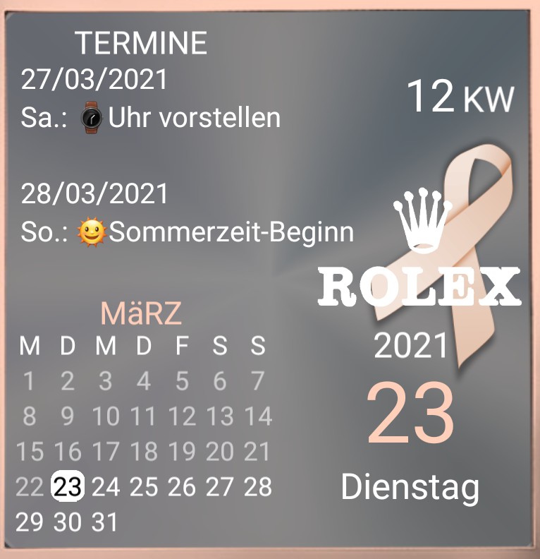 Kalender ROLEX Brustkrebs