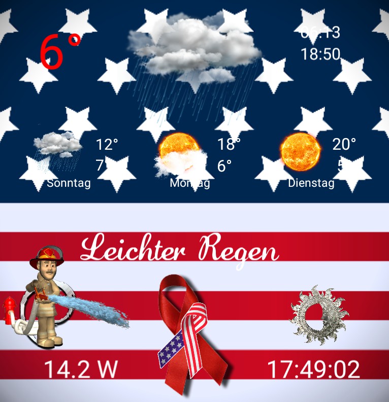 Widget Wetter Amerika never forget 