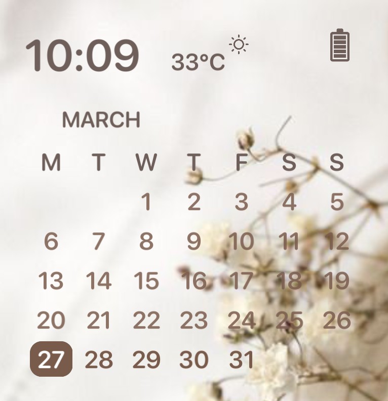 White Brown widget