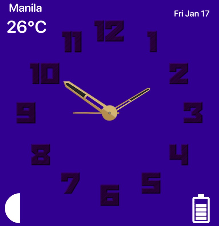 purple clock