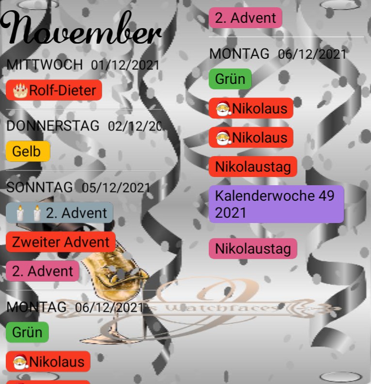 Termine Silvester 