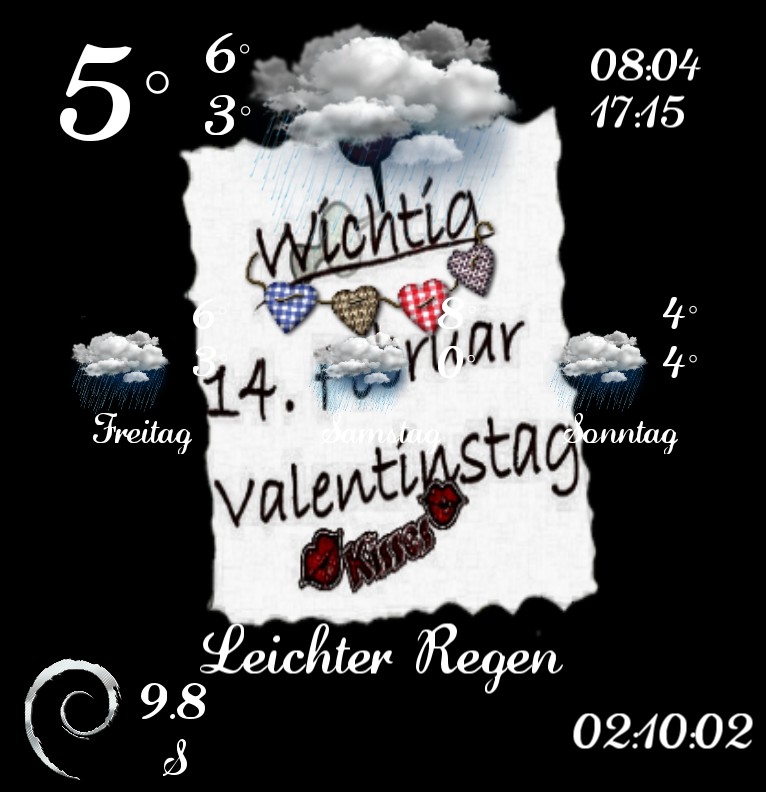 Widget Wetter Valentinstag 