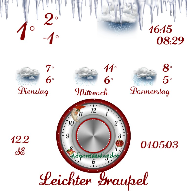 Wetter Adventskalender 1-24 