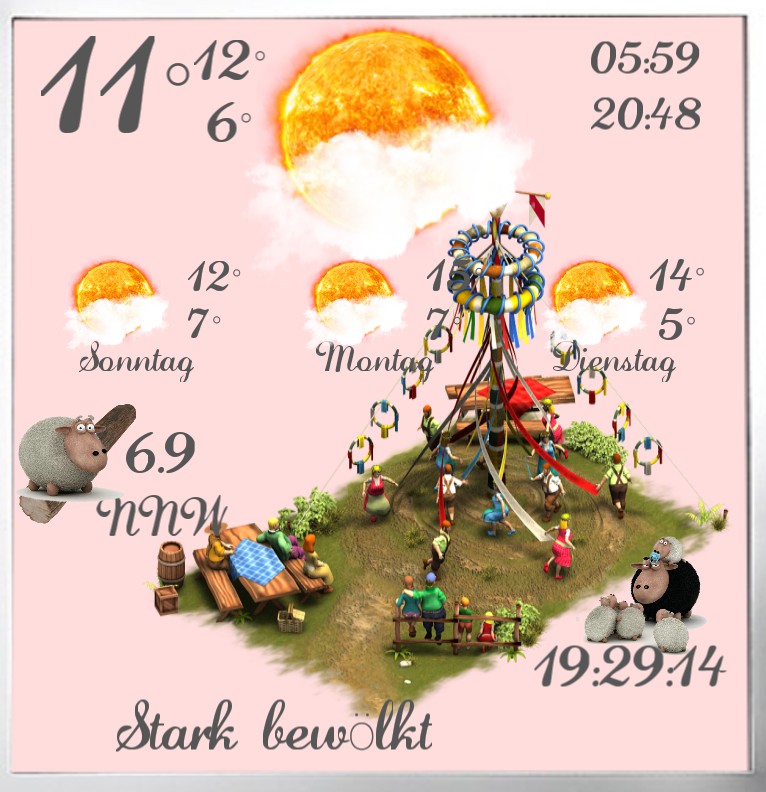 Widget Wetter Tanz in den Mai  