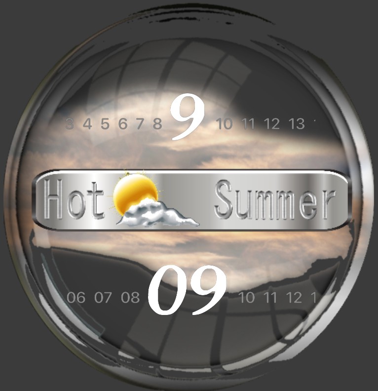 Clock Hot Summer 