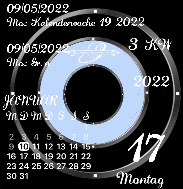 Kalender gross Privat 1 blau