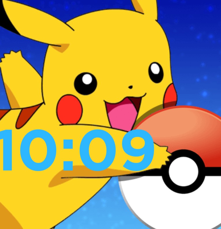 Pokemon Pikachu 24h Clock