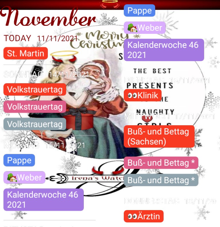 Termine Noughty Girls Christmas 