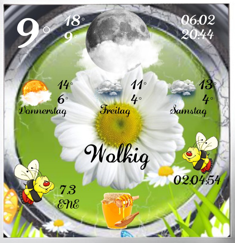 Widget Wetter Flower Time 