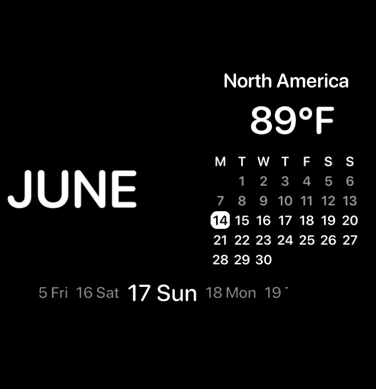 black and white widget