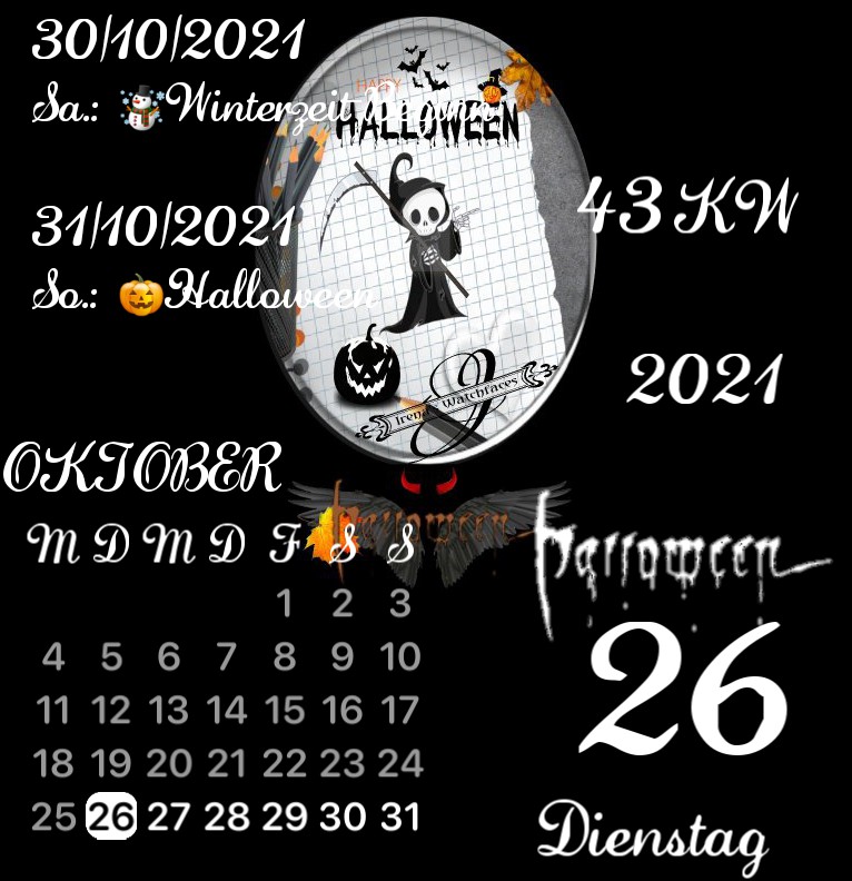 Kalender gross Halloween Notizen