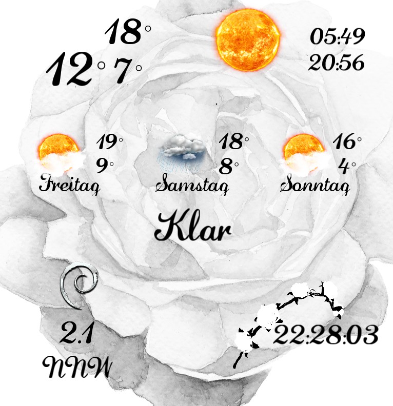 Wetter Black White Rose 