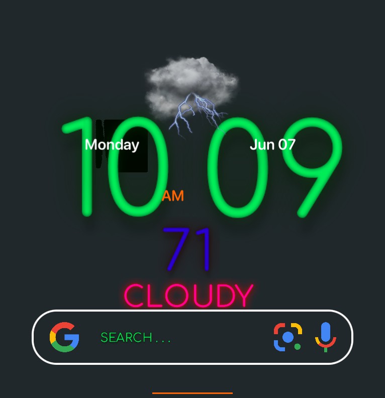 Round HTC Clock and Search Copy