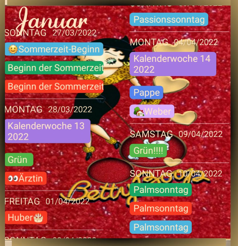 Termine Betty boop 1
