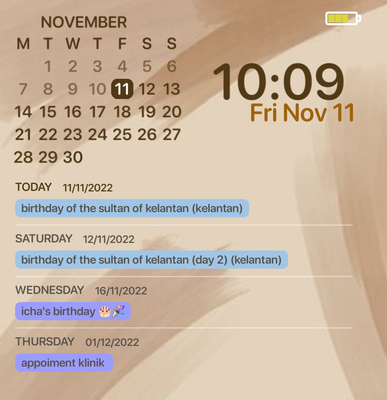 Brown Calender