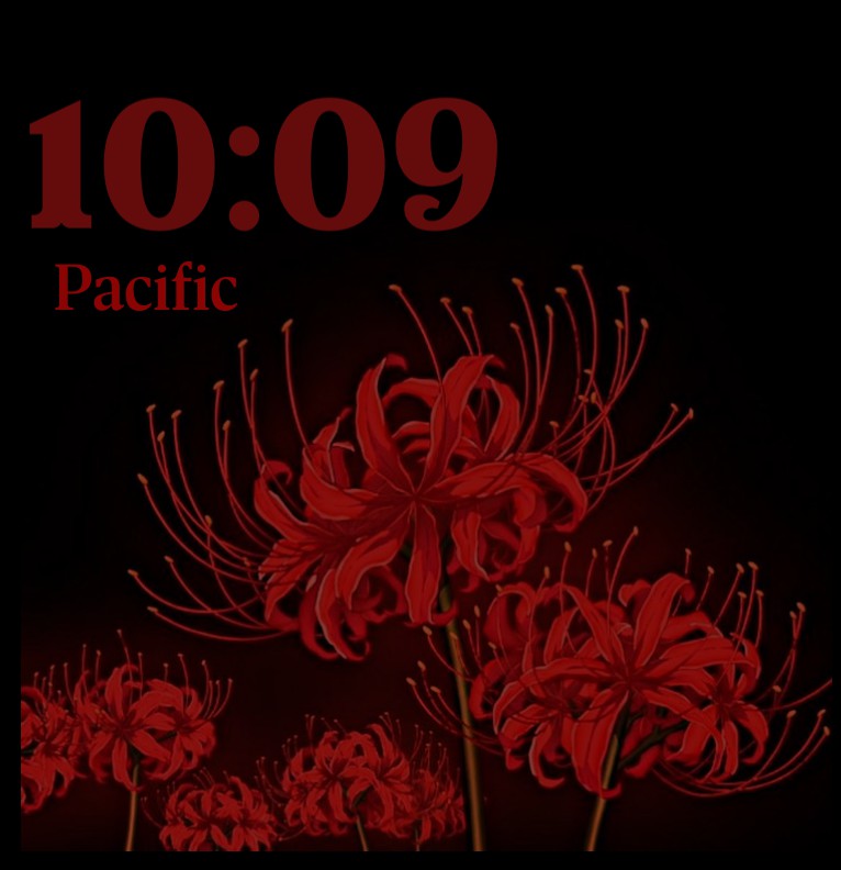 Spider Lily Clock