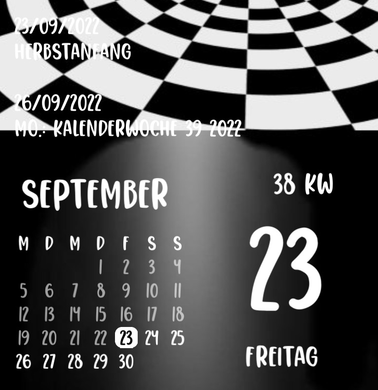 Kalender Black White Cover 