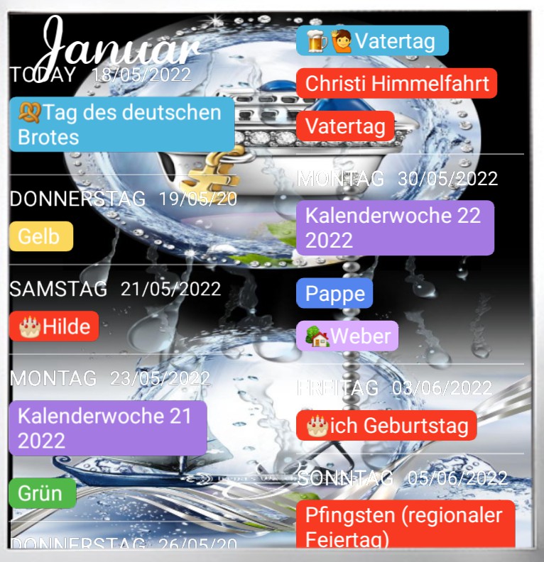Termine Diamanten Schiff 
