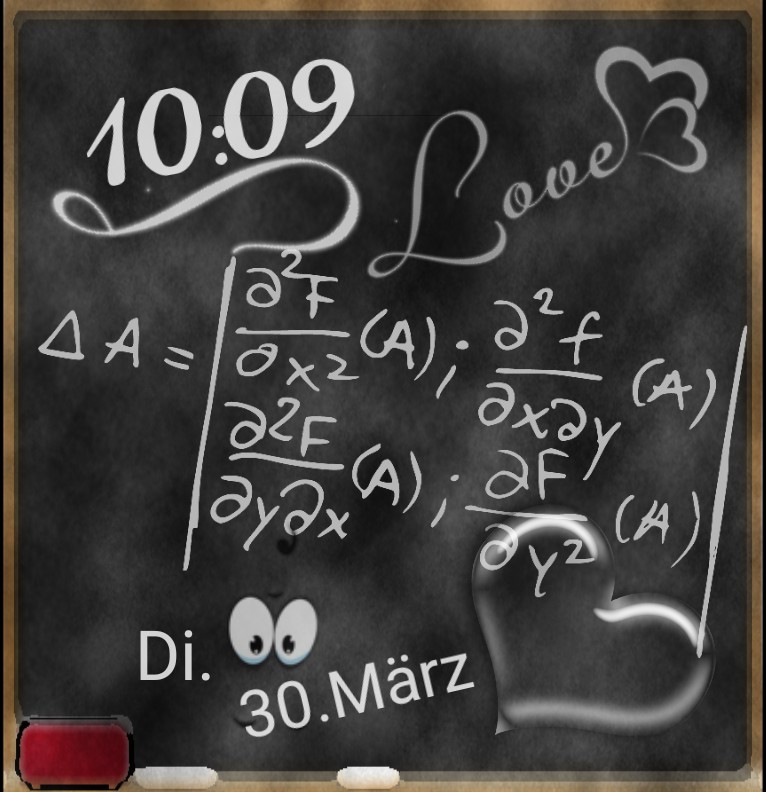 Clock Kreidetafel 