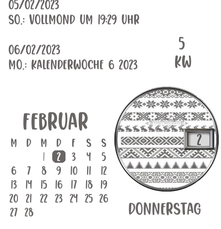 Kalender North Pattern 2