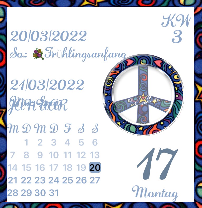 Kalender Peace Sign 