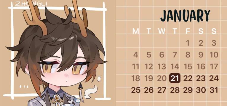 Cute guys Calendar  Copy