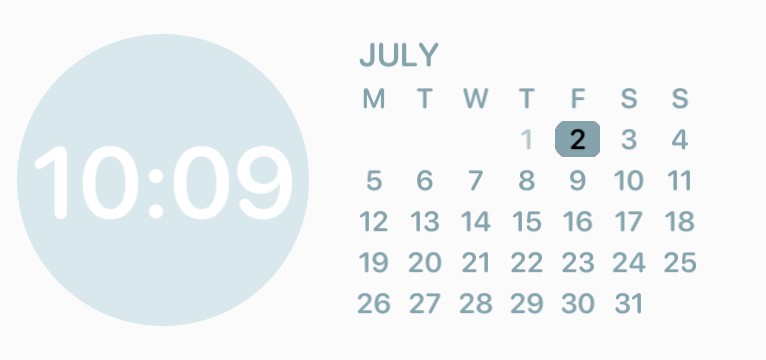 Blue and white calendar