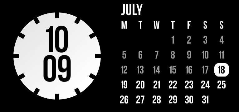 calendar and clock