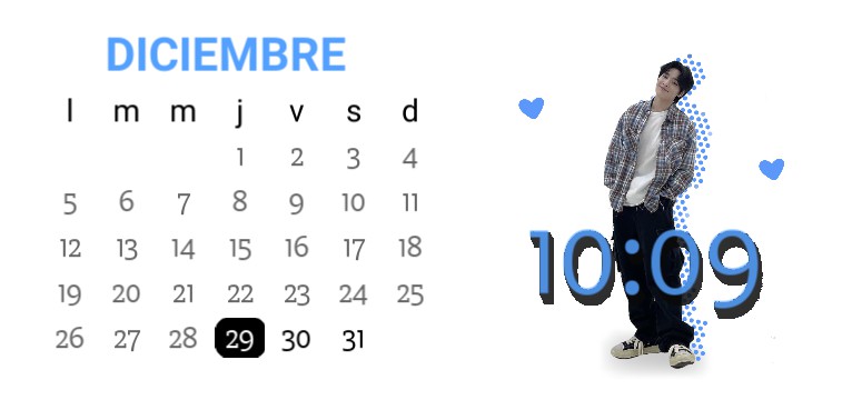 Blue and white calendar Copy