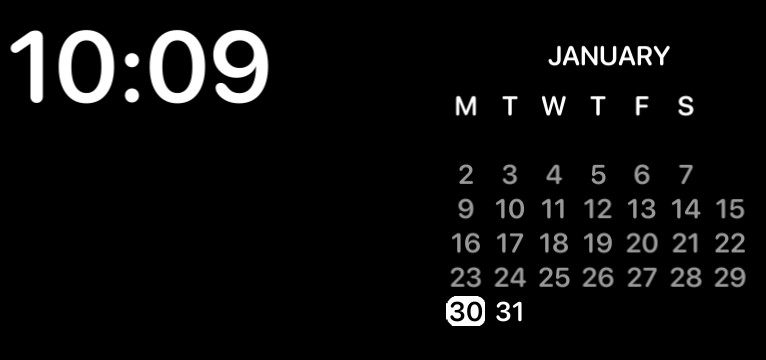 black widget