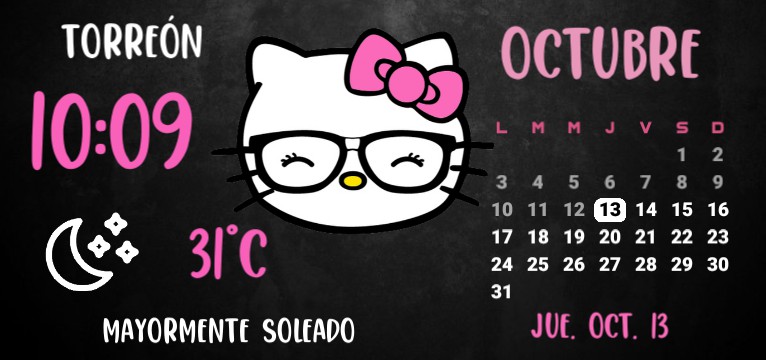 hello kitty fondo negro 