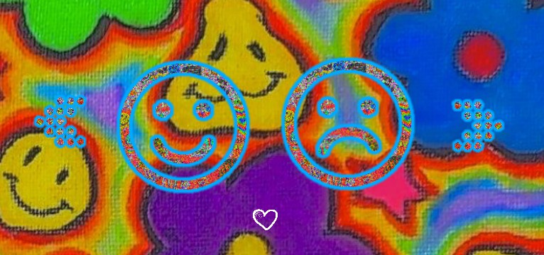 happy/sad face music player