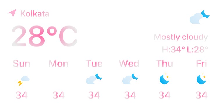 White iOS Weather