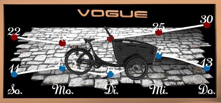 Wetterkurve Bike Werbung schwarz 