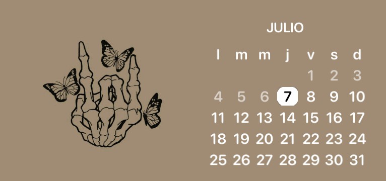 Calendario color crema 