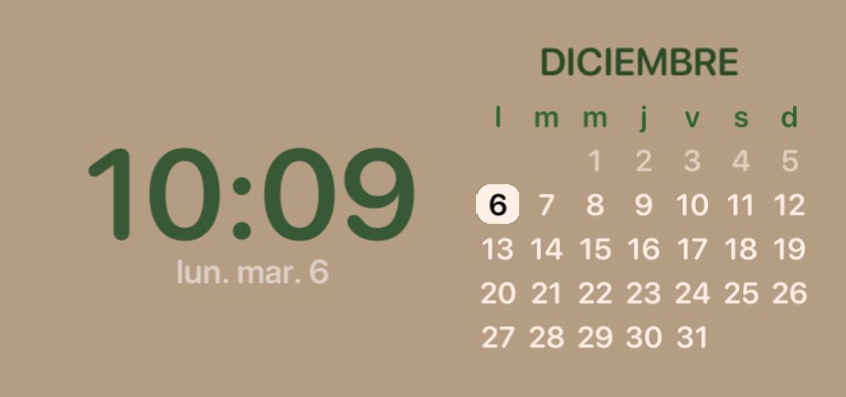 Brown aesthetic time widget Copy