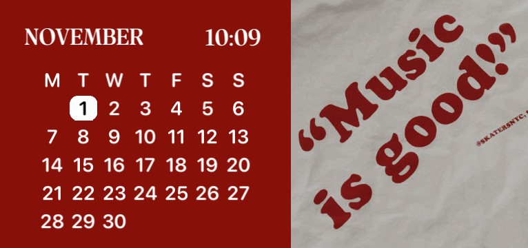 red aesthetic widget 